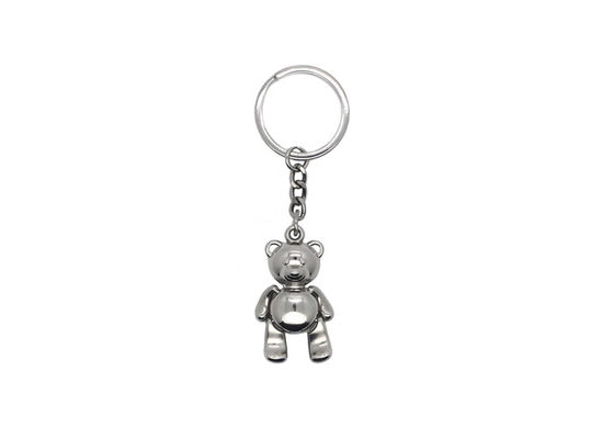 El oso forma el metal lindo que la cadena dominante modificó llaveros del grabado para requisitos particulares del color