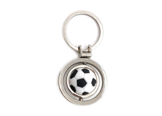 regalo lindo de cadena dominante de la publicidad del recuerdo del llavero del fútbol del tenedor del metal del fútbol de 46m m