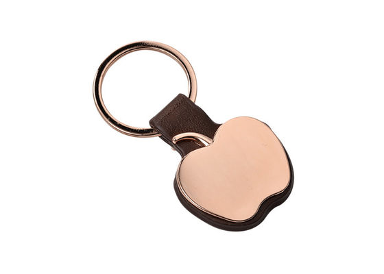 Cadena dominante de cuero de la PU de la aleación de Pantone Rose Gold Key Rings Zinc