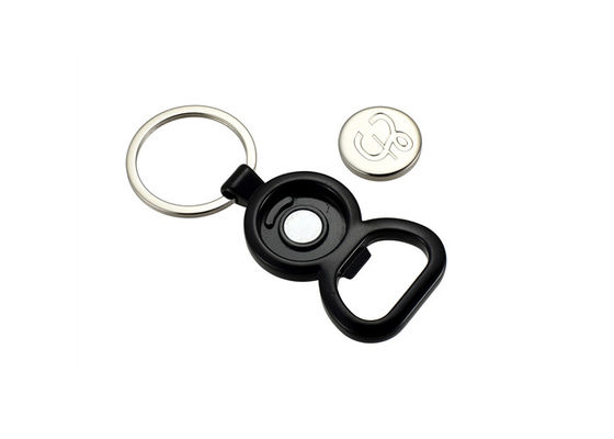 Abrebotellas del metal de la moneda de la carretilla alrededor del recuerdo de cadena dominante circular
