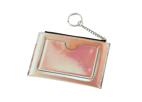 Titular de la tarjeta de crédito de cuero de sellado caliente Debossing para mujer Jelly Color