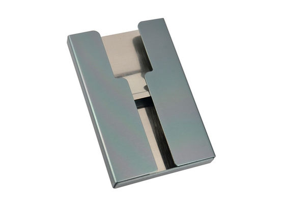 Logotipo modificado para requisitos particulares rectángulo de aluminio abierto del tenedor de la cartera de la tarjeta de crédito