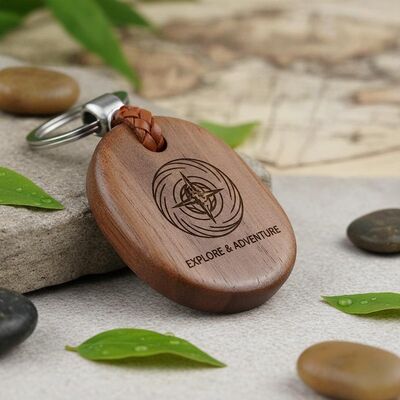 Buen precio Llavero de madera personalizado con acabado resistente al agua Llaveros de madera personalizados con logotipos personalizados y envío a todo el mundo en línea
