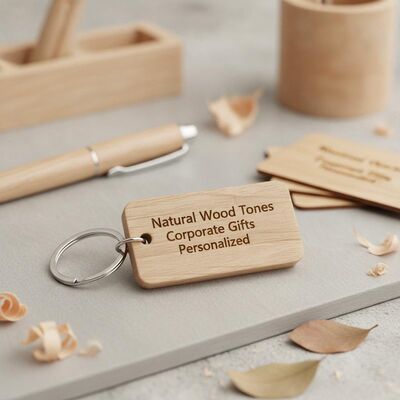 Buen precio Llavero de madera con tonos de madera natural, grabado, tamaño estándar personalizable, perfecto para regalos corporativos y artículos personales en línea