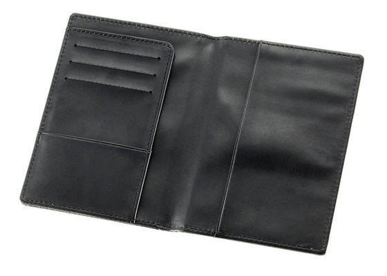 cuero de encargo 106m m de la PU de Logo Black del tenedor del pasaporte del viaje del modelo de la cruz 17g