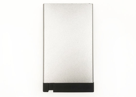 Estallido del aluminio encima del logotipo modificado para requisitos particulares rectángulo del tenedor de la cartera de la tarjeta de crédito
