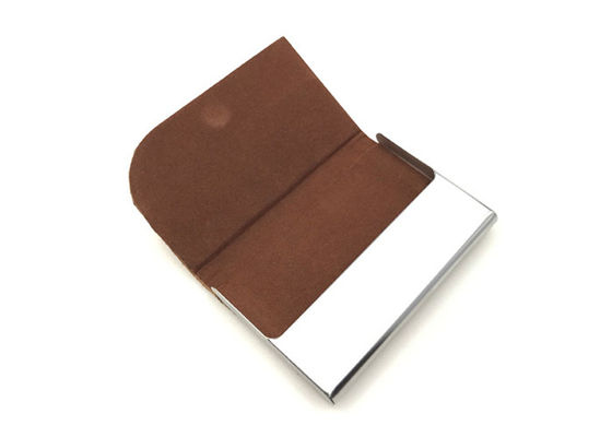 Caja de tarjeta amistosa magnética inoxidable de Eco del portatarjetas del corcho del cuero de la PU del hierro 65g