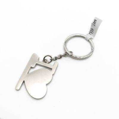 Disponible OEM/ODM Portador de llaveros de metal para el corazón con paquete individual