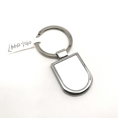 Elegante porta llavero de metal de plata Durable y duradero