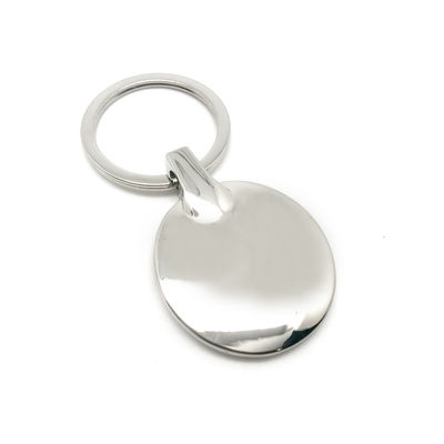 Teniente de llavero de metal de plata con OEM / ODM disponible