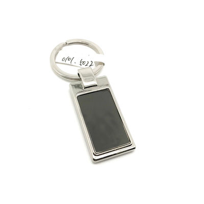 Portador de llavero de metal de plata con OEM/ODM disponible para el nombre
