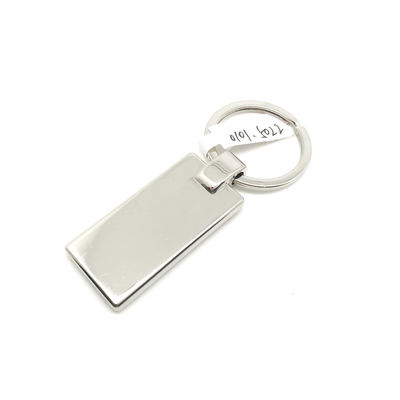 Portador de llavero de metal de plata con OEM/ODM disponible para el nombre