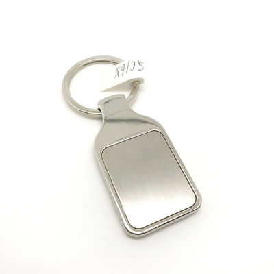Portador de llaveros de metal en plata con paquete de bolsas individuales