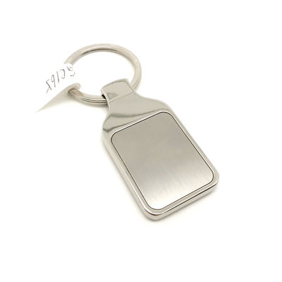Portador de llaveros de metal en plata con paquete de bolsas individuales