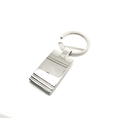 Paquete de bolsas individuales para porta llaveros de metal duradero con acabado de plata