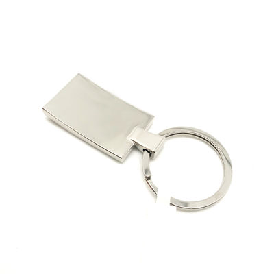 Paquete de bolsas individuales para porta llaveros de metal duradero con acabado de plata