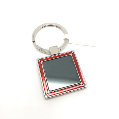 Portador de llavero de aleación de zinc rojo con logotipo personalizado 34x72x5mm