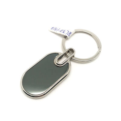 Elegancia porta llavero de metal con logotipo personalizado