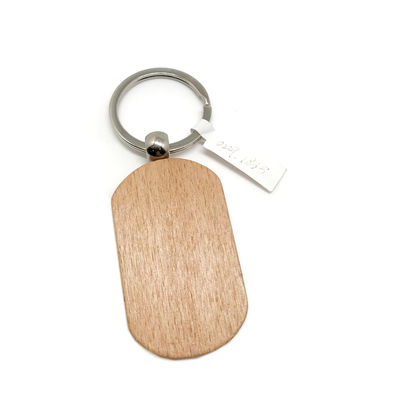 Durabilidad Eco amigable llavero de madera personalizable grabado para decoración personalizada