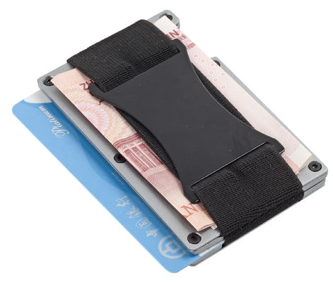 Cartera de bloqueo RFID de aluminio de PU clásico organiza protege 8-10 tarjetas