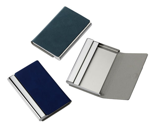 Portador de tarjetas de visita para hombres y mujeres de forma rectangular elegante billetera de tarjetas de nombre