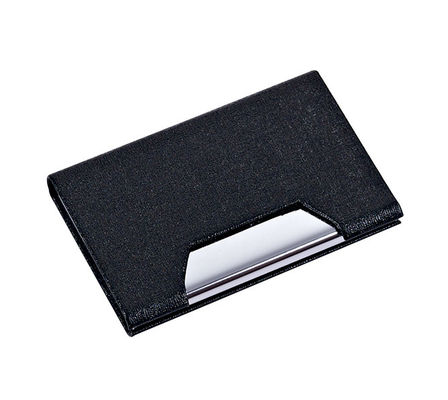 Portador de tarjetas de visita de metal PU cierre rápido se ajusta a 50 tarjetas de visita para hombres / mujeres