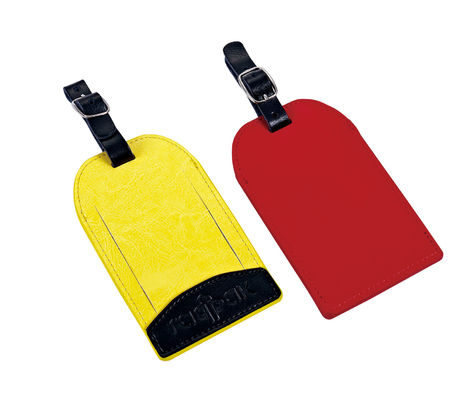 Etiqueta de equipaje de PU/aluminio personalizable que se ajusta a la mayoría de las bolsas Regalo económico para viajeros