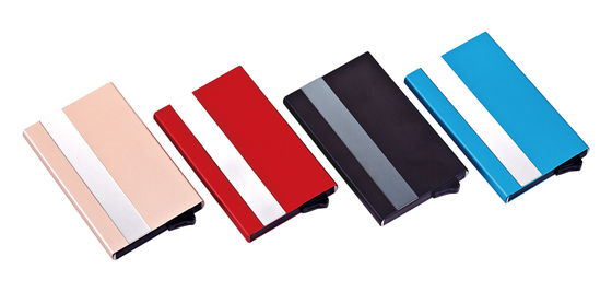 Cartera clásica y sofisticada de aluminio con cierre magnético