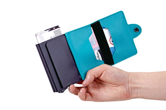 Cerradura con imán RFID Portador de tarjeta de crédito Cartera de forma rectangular para promoción y regalo de recuerdo