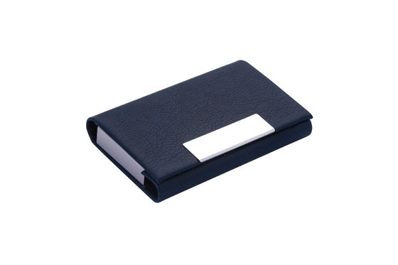 Portador de tarjetas de nombre de metal rectangular con cierre rápido delgado y compacto