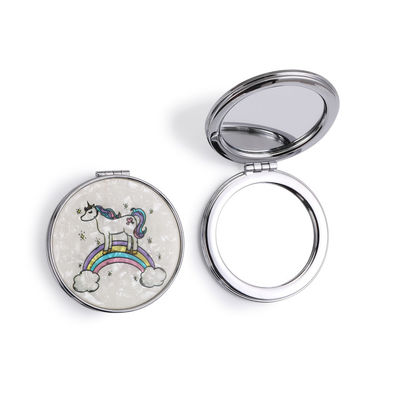 Espejo de bolsillo plegable con cuero PU personalizable