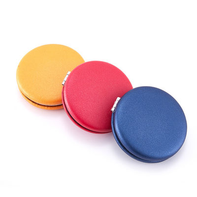 Espejo de bolsillo de PU plegable con logotipo personalizado