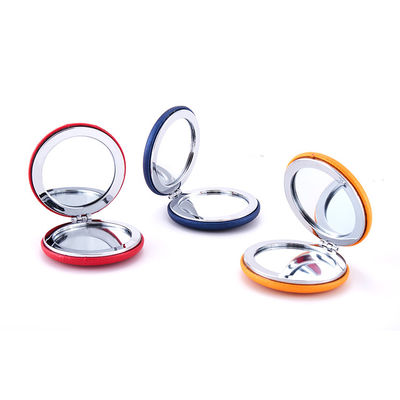 Espejo de bolsillo de PU plegable con logotipo personalizado