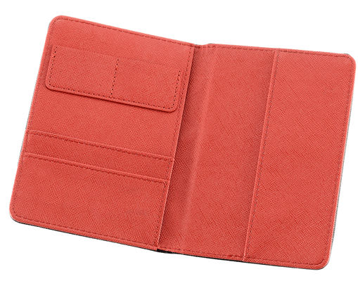 Portador de pasaporte de viaje personalizable con 4 ranuras de tarjetas.