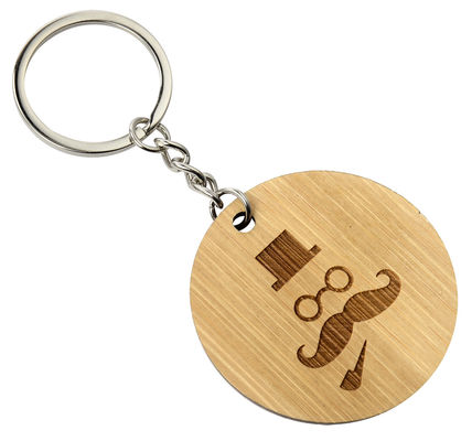 Grabado de llaveros de madera de 2-10 mm de grosor para eventos corporativos, personalización y decoración