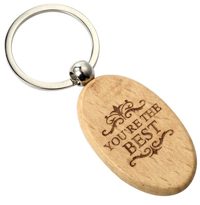 Llavero de madera grabado personalizado de 2-10 mm de grosor para eventos de negocios