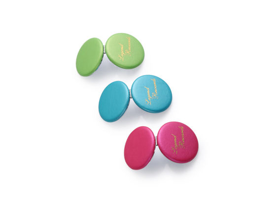 Espejos cosméticos promocionales del bolso del acuerdo de la PU del espejo del bolsillo de Macaron