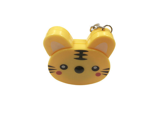 Sastre plástico Animal Metal del ABS lindo de Tiger Retractable Tape Measure