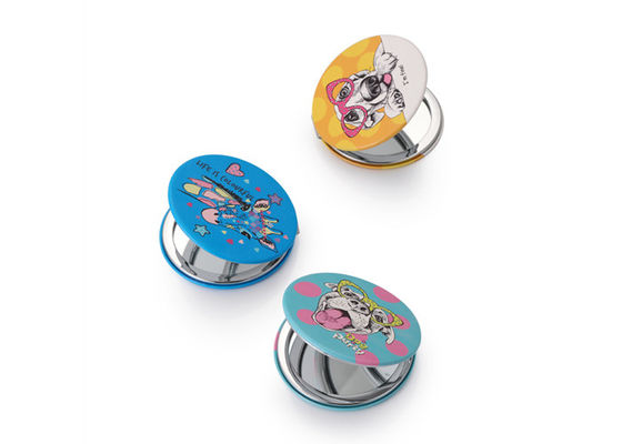 Modelo lindo del bolsillo del ABS cosmético compacto redondo del espejo portátil