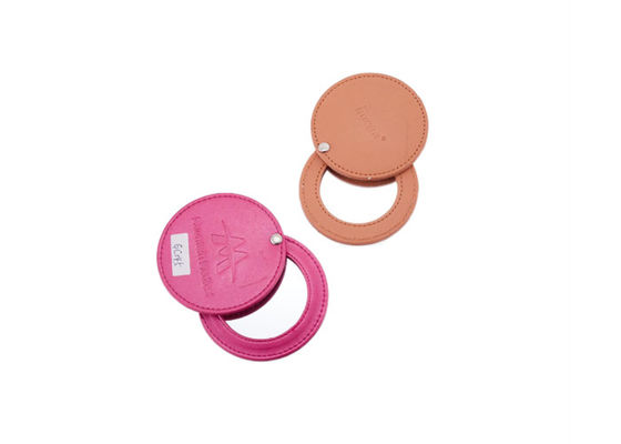 Regalo compacto grabado grueso cosmético rotativo del espejo del espejo 10m m del bolsillo solo