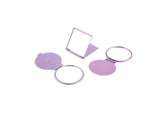 Cuadrado compacto del espejo del pequeño viaje plegable plegable redondo de aluminio del espejo