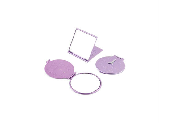 Cuadrado compacto del espejo del pequeño viaje plegable plegable redondo de aluminio del espejo