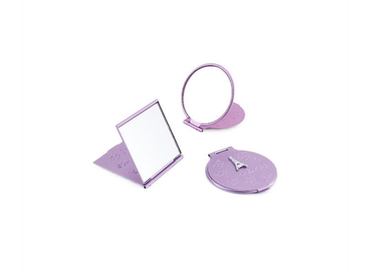 Cuadrado compacto del espejo del pequeño viaje plegable plegable redondo de aluminio del espejo