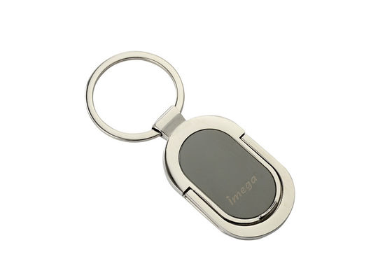 Llavero de cadena dominante personalizado del tenedor del teléfono de la aleación del cinc del tenedor del metal de la elipse
