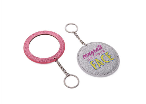 Espejo del maquillaje del viaje del cuero de la PU del espejo de Mini Pantone Metal Cosmetic Pocket