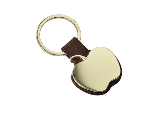 Cadena dominante de cuero de la PU de la aleación de Pantone Rose Gold Key Rings Zinc
