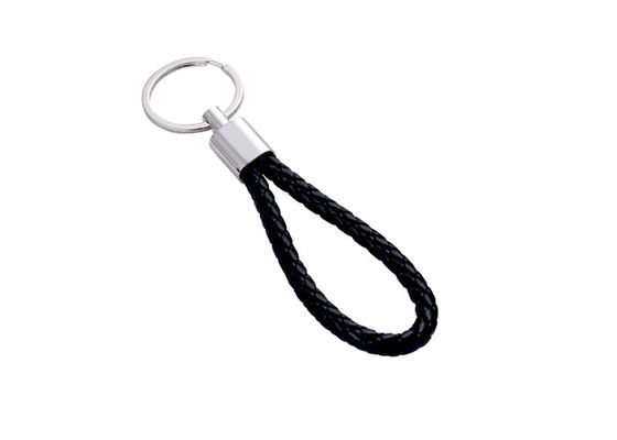 La PU de la aleación del cinc cubre la llave de cuero de impresión ULTRAVIOLETA Ring Holder de los llaveros con cuero