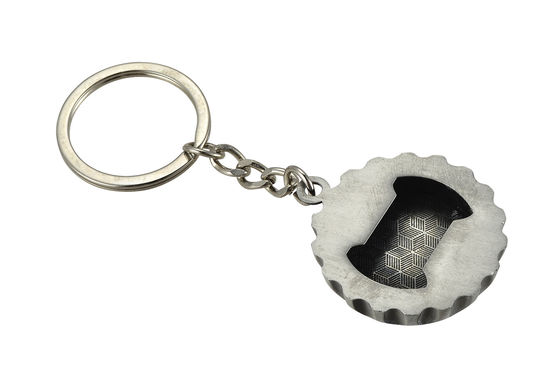 Cadena dominante personalizada hierro del abrebotellas de Matt Gun Bottle Cap Keychain