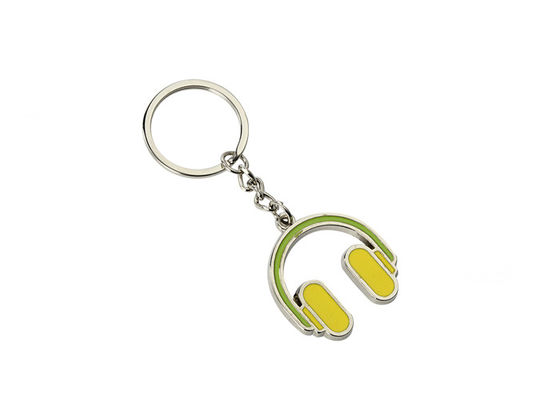 Llaveros rosados Mini Advertising Gift Keyring del esmalte del hierro del auricular