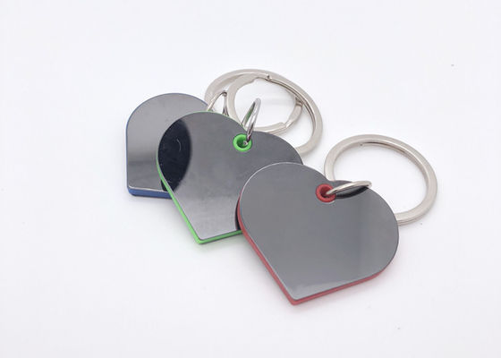 Llavero plástico del metal del niquelado de Ring Heart Shape 4.2m m de la llave del hierro